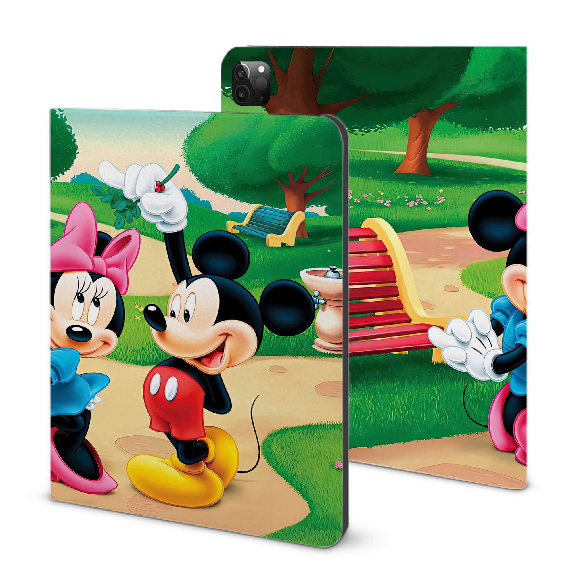 （画像用） ミッキーマウス Mickey Mouse IPadケース ペンホルダー付き ブックスタイルデザイン